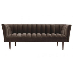 Christophe Sofa Mink Velvet Dark Walnut