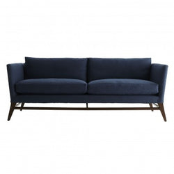 McCartney Sofa Indigo Flannel Dark Walnut