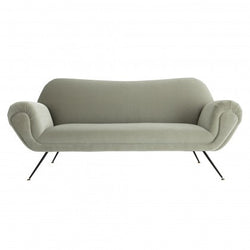 Mitchell Sofa Flint Velvet Matte Black