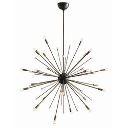 Clear Globe Starburst Chandelier