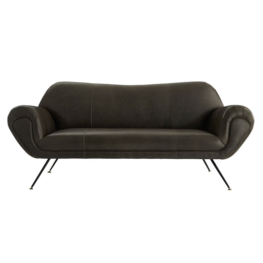 Mitch Graphite Leather Sofa